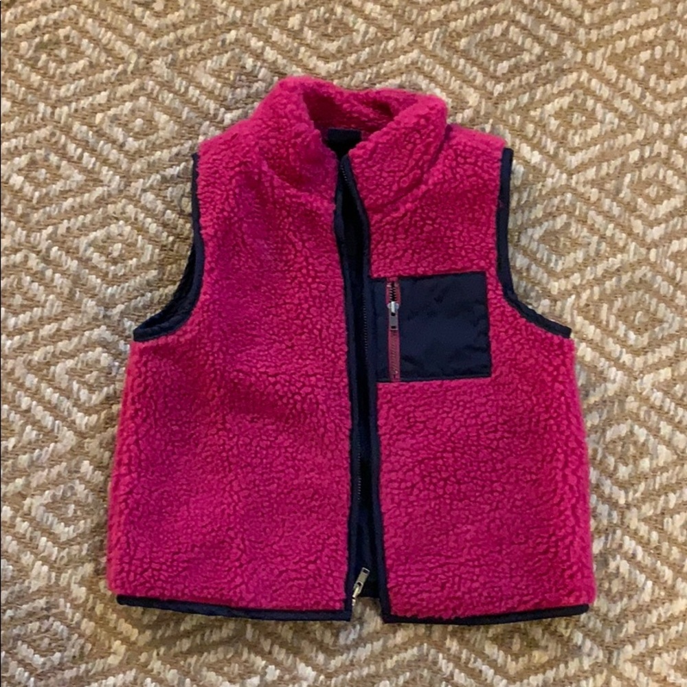 Girls Pink Fleece Vest